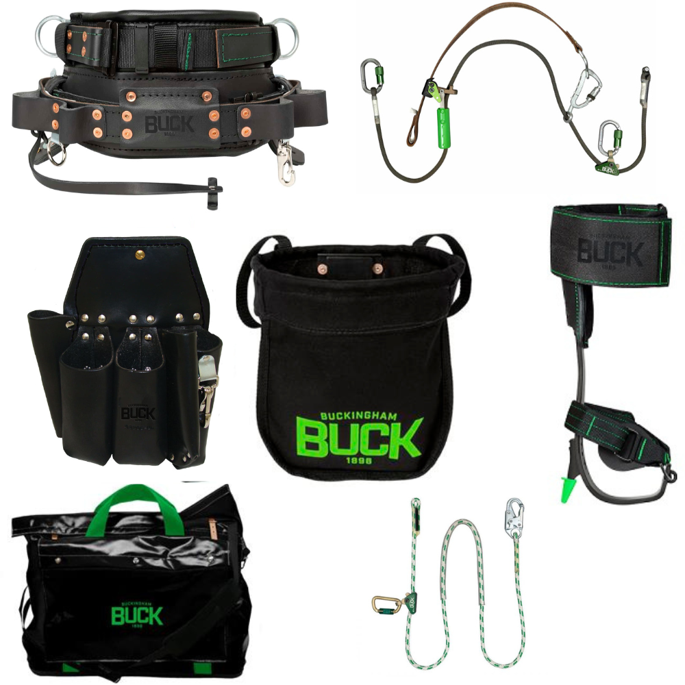 Buckingham Steel Climber SuperSqueeze Fall Protection Lineman's Package - Transmission from Columbia Safety